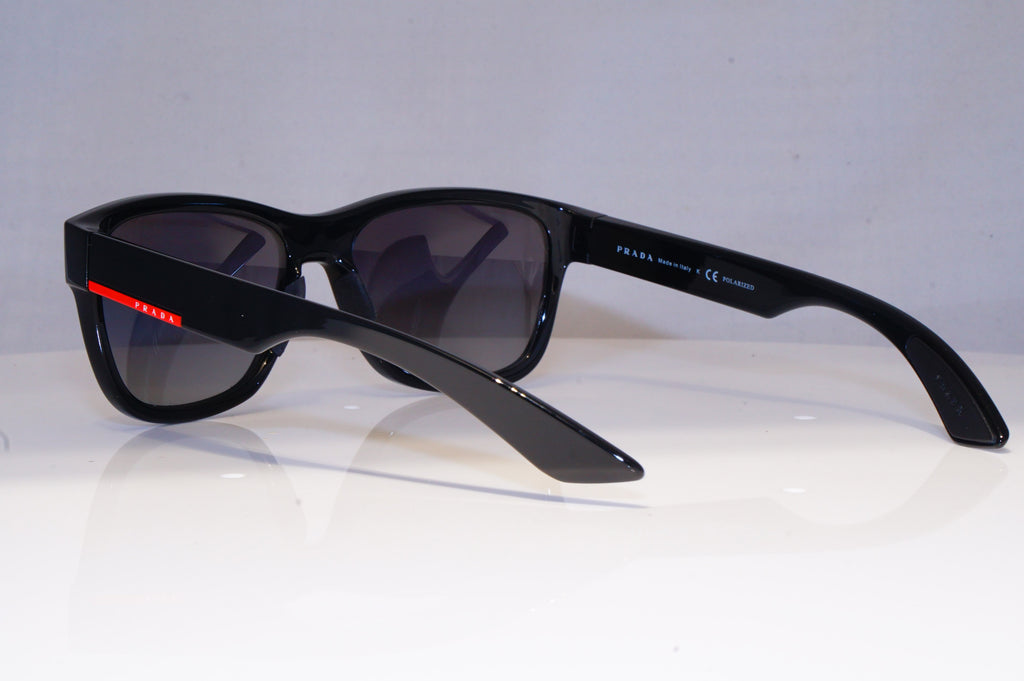 PRADA Mens Polarized Designer Sunglasses Black Square SPS 03Q 1AB-5W1 20345