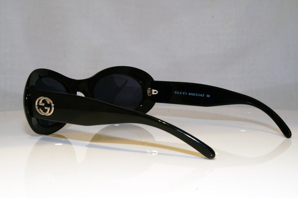 GUCCI Womens Vintage Designer Sunglasses Black Oval GG 2400 Mar-02 17124