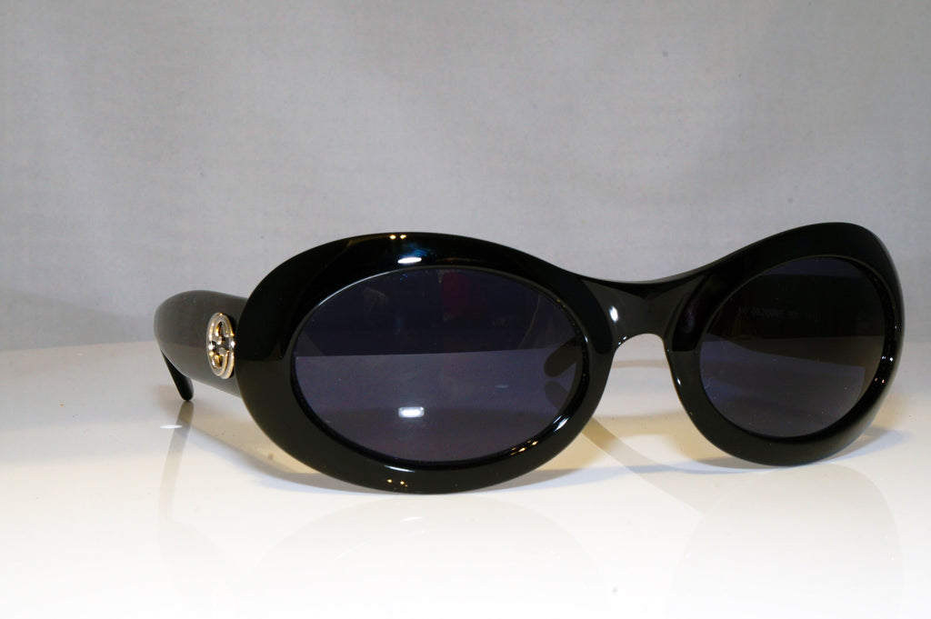 GUCCI Womens Vintage Designer Sunglasses Black Oval GG 2400 Mar-02 17124