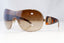 VERSACE Womens Diamante Designer Sunglasses Brown Shield SKI 2061 1169/13 19260