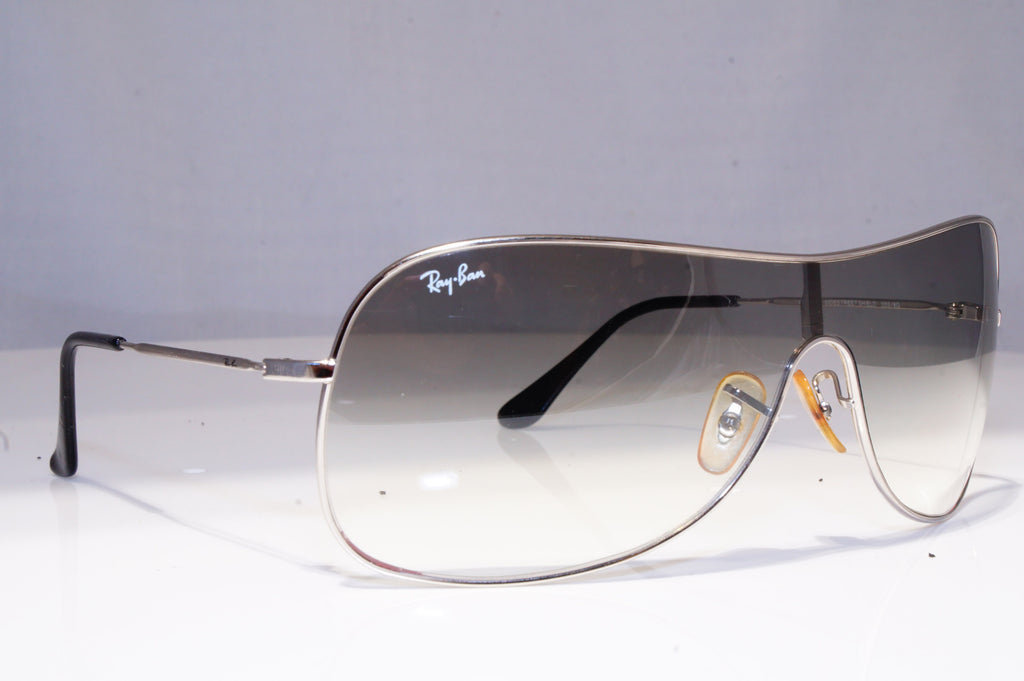 RAY-BAN Mens Designer Sunglasses Silver Shield RB 3211 003/80 20144