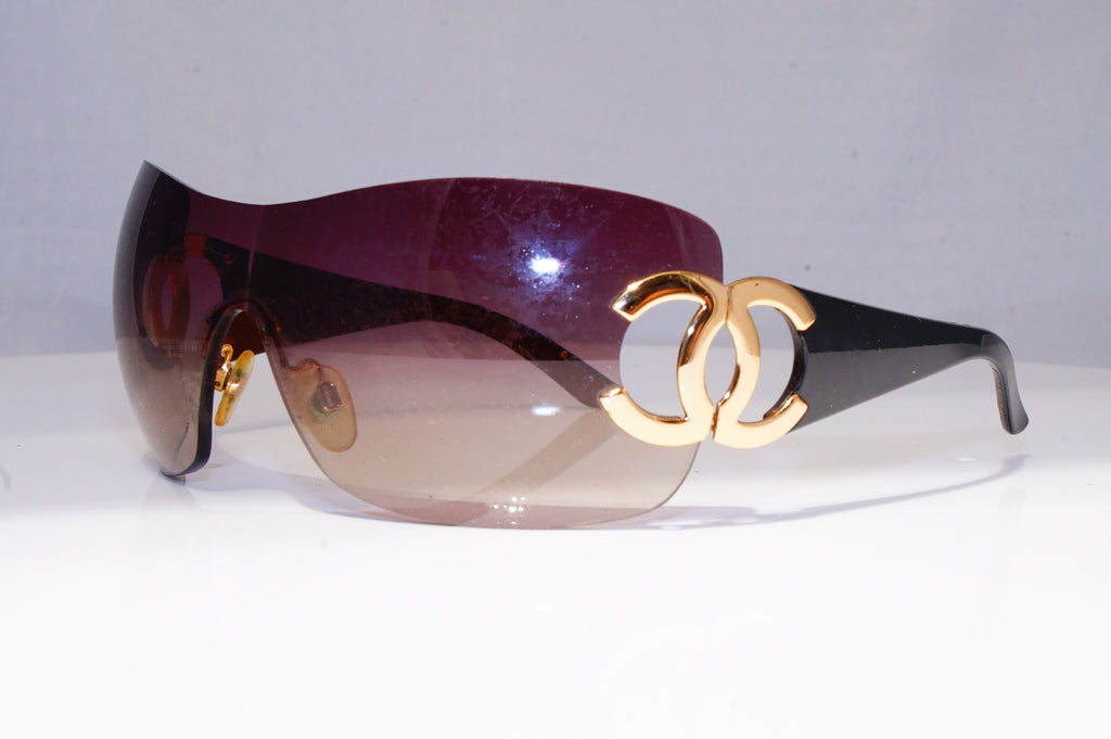 *DAMAGED* CHANEL Womens Designer Sunglasses Brown Shield 4125 106/8G 19782