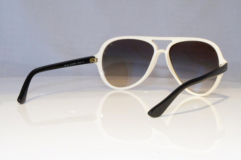 RAY-BAN Mens Designer Sunglasses White CATS 5000 RB 4125 722/32 18949