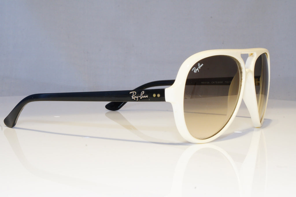 RAY-BAN Mens Designer Sunglasses White CATS 5000 RB 4125 722/32 18949