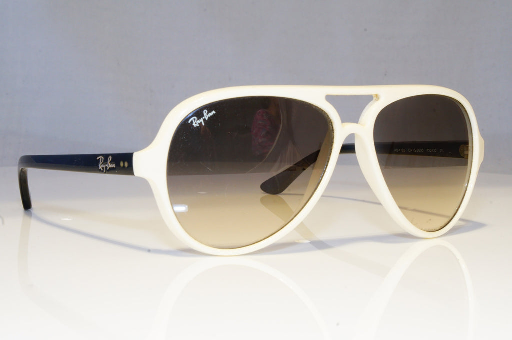 RAY-BAN Mens Designer Sunglasses White CATS 5000 RB 4125 722/32 18949