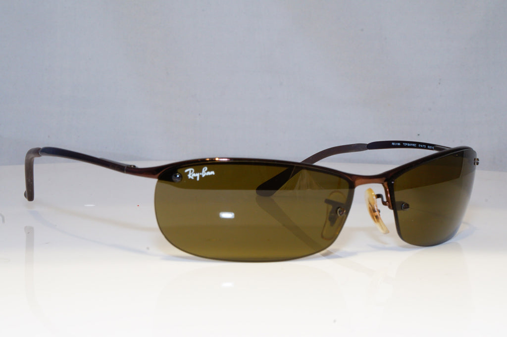 RAY-BAN Mens Designer Sunglasses Brown Wrap TOP BAR REC RB 3186 014/73 18938