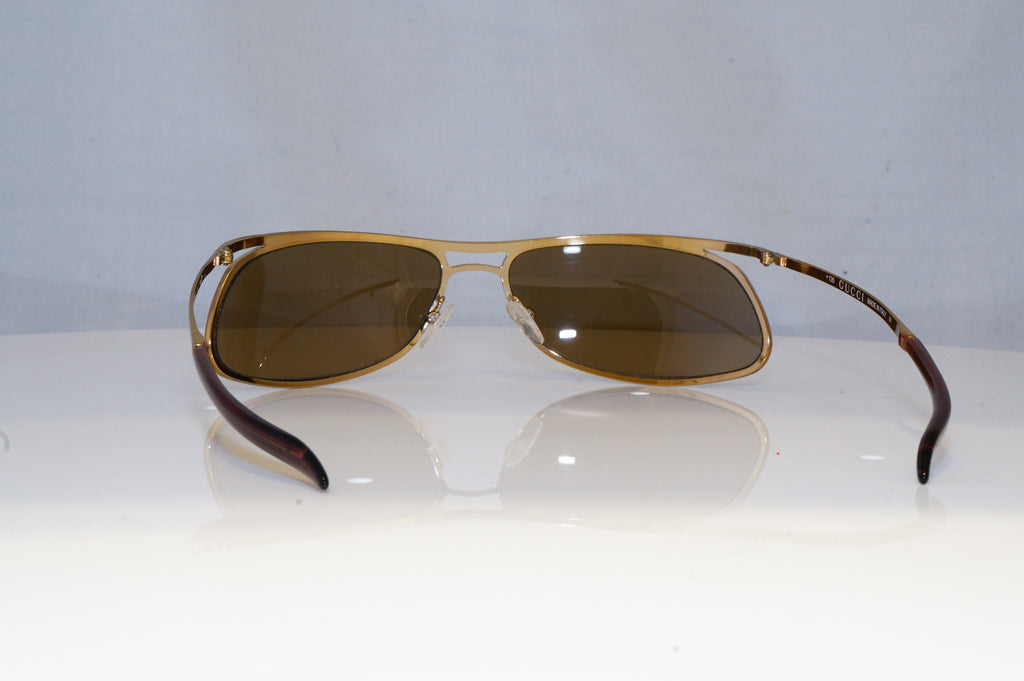 GUCCI Mens Boxed Vintage Designer Sunglasses Gold Wrap GG 1672 577AT 18941