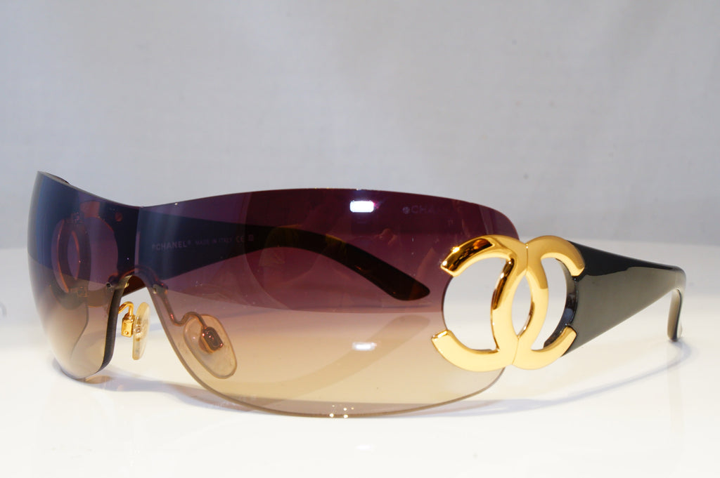 CHANEL Womens Designer Sunglasses Gold Shield CC ICONIC 4125 125/13 20473