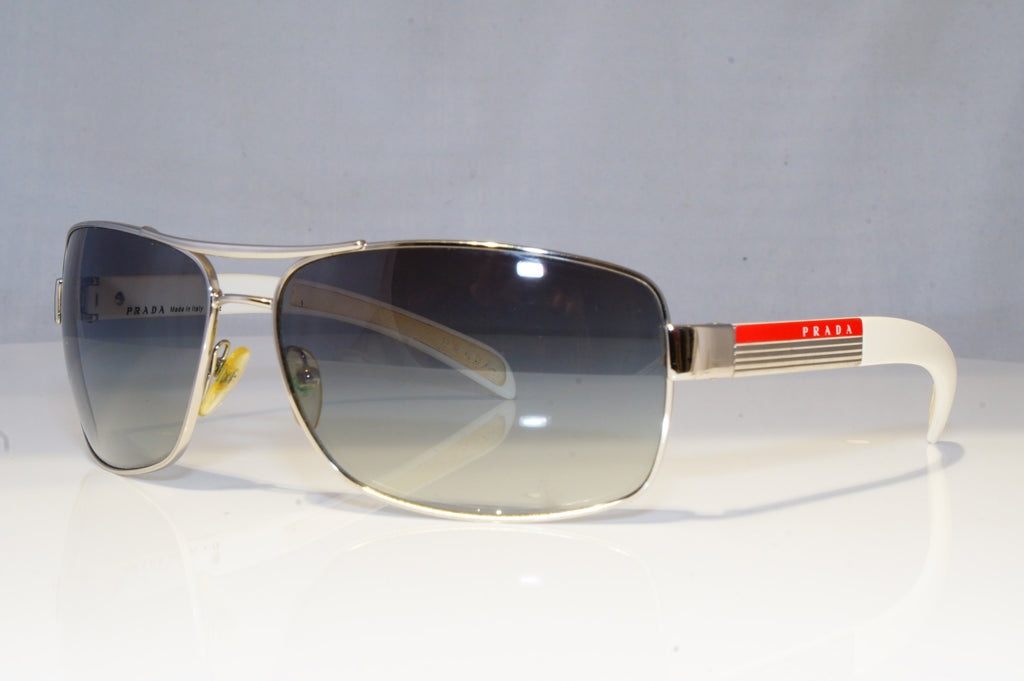 PRADA Mens Designer Sunglasses White Wrap SPS 54I 1BC-3M1 13830
