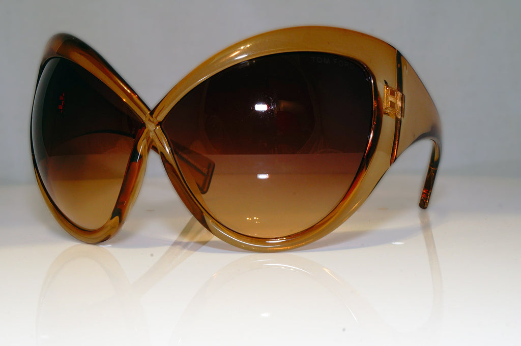 TOM FORD Womens Oversized Designer Sunglasses Brown Ski FT 0219 45F 17114