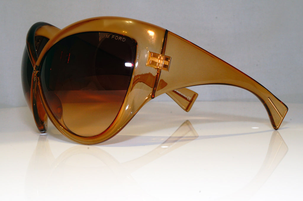 TOM FORD Womens Oversized Designer Sunglasses Brown Ski FT 0219 45F 17114