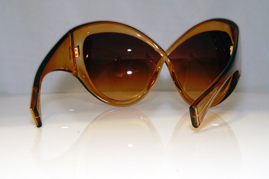 TOM FORD Womens Oversized Designer Sunglasses Brown Ski FT 0219 45F 17114