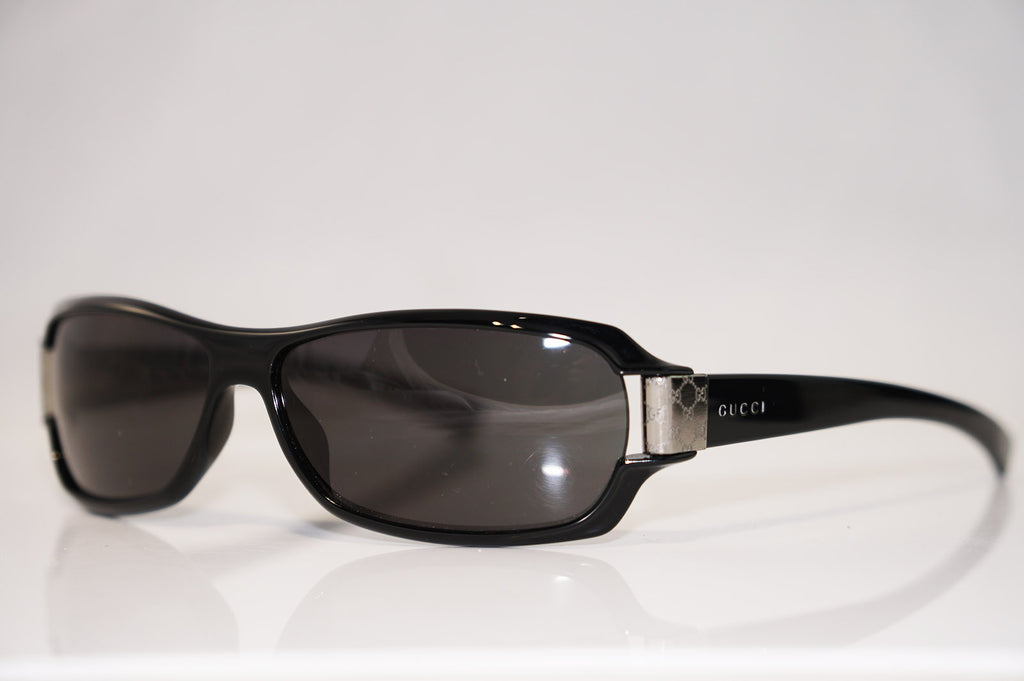 GUCCI 1990 Vintage Womens Designer Sunglasses Black Rectangle GG 2547 NE8 16542