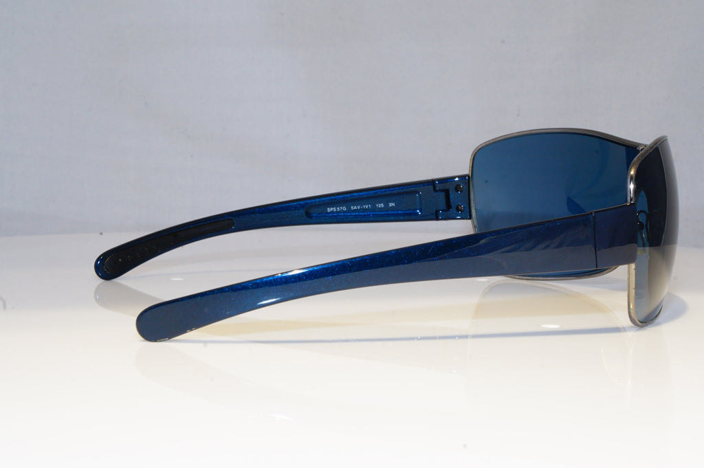 PRADA Mens Designer Sunglasses Blue Shield SPS 57G 5AV-1V1 17393