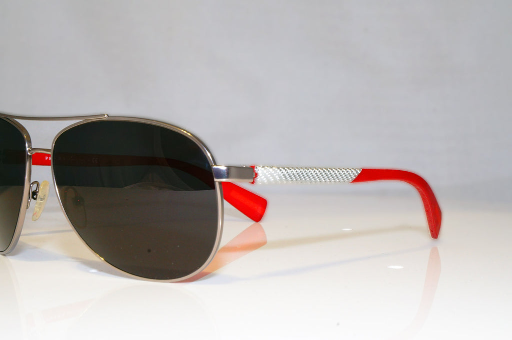 PRADA Mens Designer Sunglasses Red Aviator SPS 51O 5AS-6Y1 15151