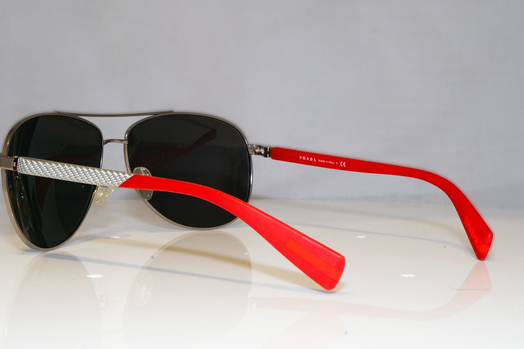 PRADA Mens Designer Sunglasses Red Aviator SPS 51O 5AS-6Y1 15151