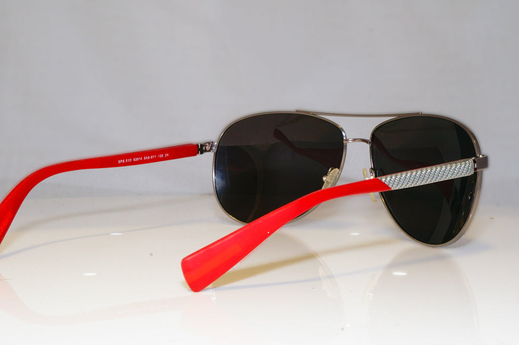 PRADA Mens Designer Sunglasses Red Aviator SPS 51O 5AS-6Y1 15151