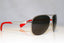 PRADA Mens Designer Sunglasses Red Aviator SPS 51O 5AS-6Y1 15151