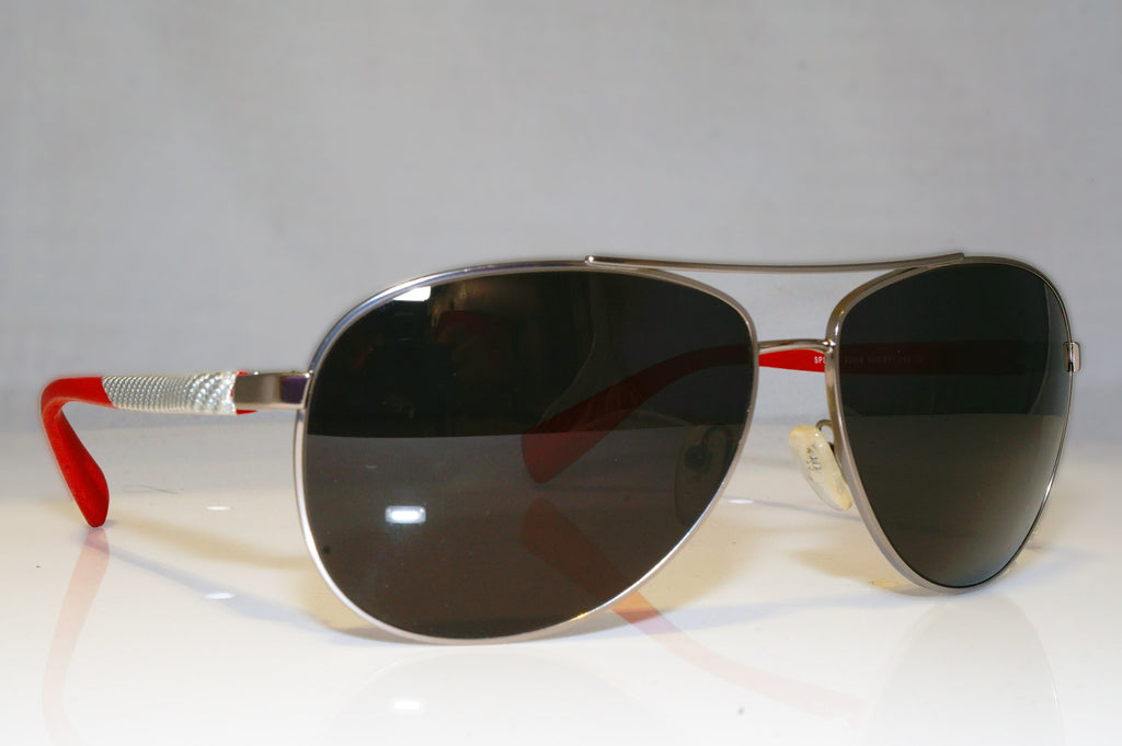 PRADA Mens Designer Sunglasses Red Aviator SPS 51O 5AS-6Y1 15151