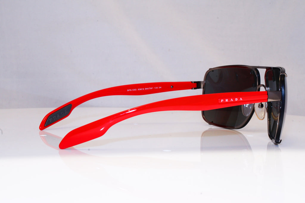 PRADA Mens Mirror Designer Sunglasses Red Square SPS 53O 5AV7W1 18459