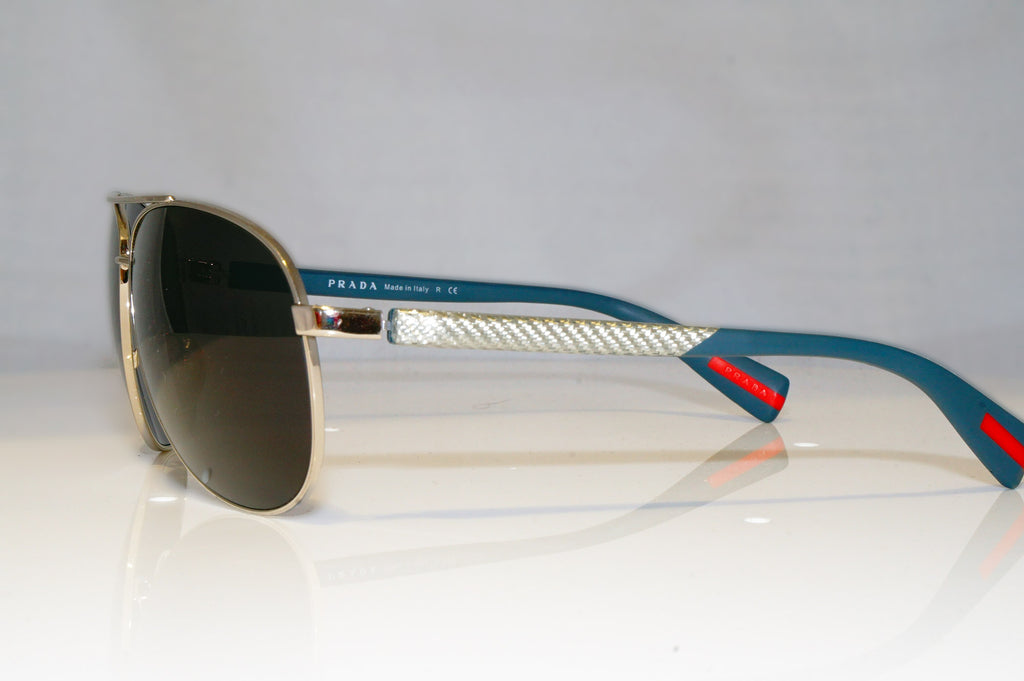 PRADA Mens Designer Sunglasses Blue Aviator SPS 51O 1BC-3M1 15060