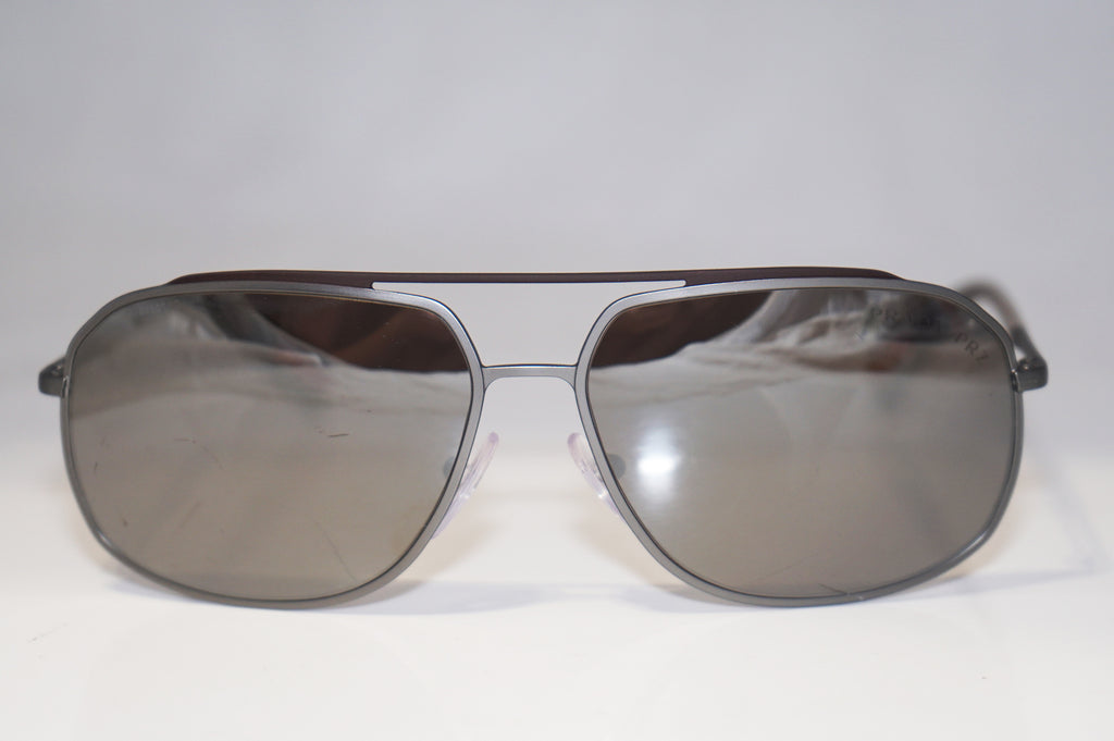 PRADA Mens Designer Polarized Sunglasses Silver Aviator SPS 50R DG1-5K0 15089