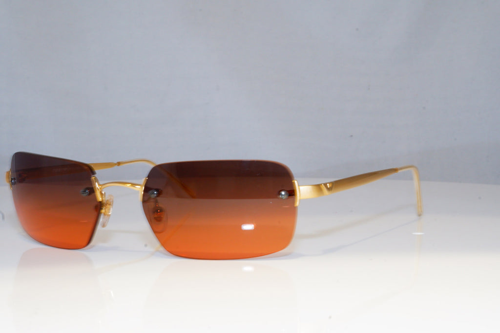 EMPORIO ARMANI Mens Womens Designer Sunglasses Gold Rectangle 163-S 773/18 19340