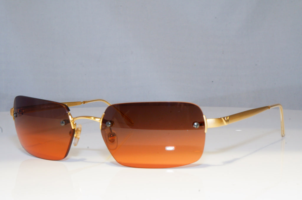 EMPORIO ARMANI Mens Womens Designer Sunglasses Gold Rectangle 163-S 773/18 19340