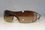 VERSACE Womens Diamante Designer Sunglasses Brown Shield 2058-B 1169/13 17455