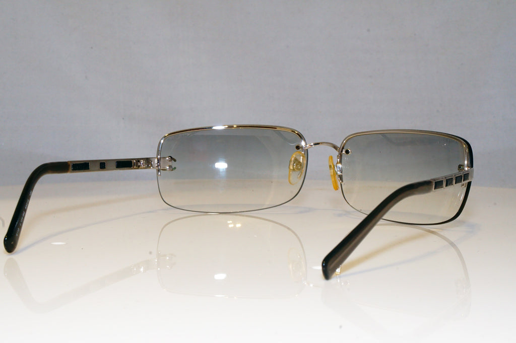 CHANEL Womens Vintage 1990 Designer Sunglasses Silver Rectangle 4113 1248G 17448