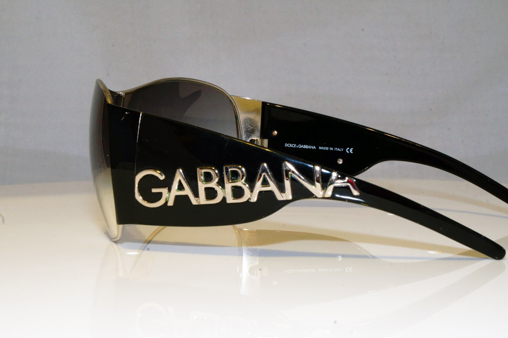 DOLCE & GABBANA Womens Designer Sunglasses Black Shield DG 2005 05/8G 17447