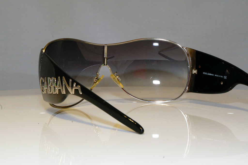 DOLCE & GABBANA Womens Designer Sunglasses Black Shield DG 2005 05/8G 17447