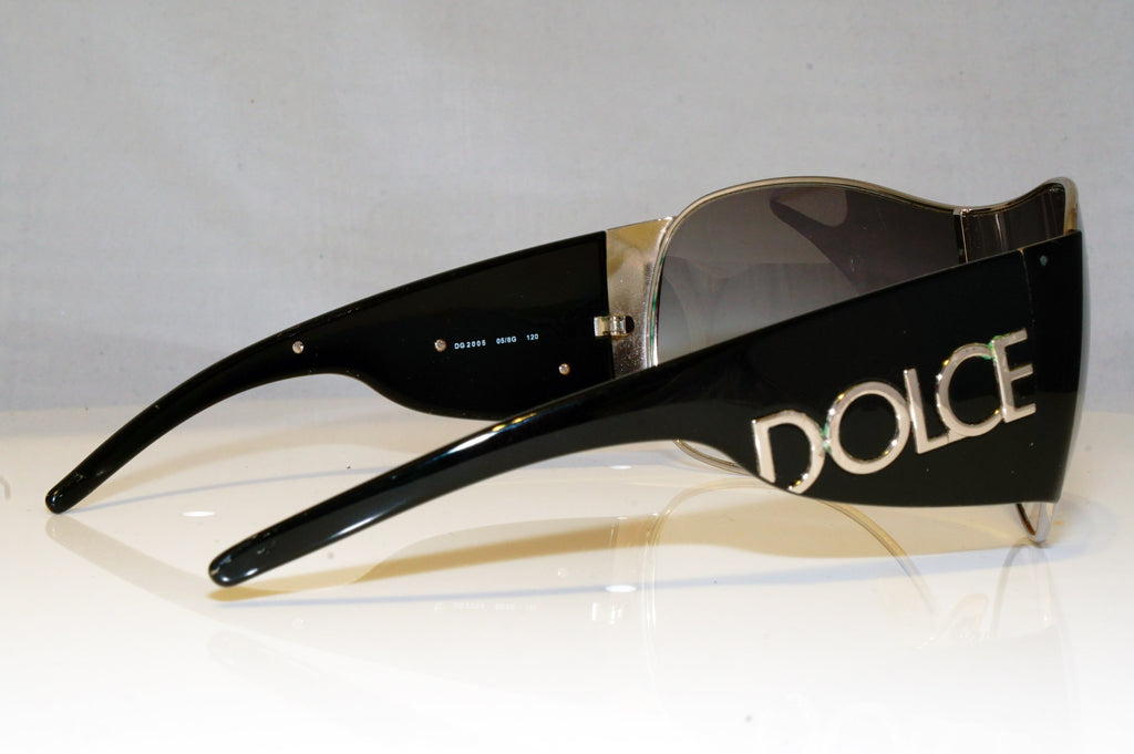 DOLCE & GABBANA Womens Designer Sunglasses Black Shield DG 2005 05/8G 17447