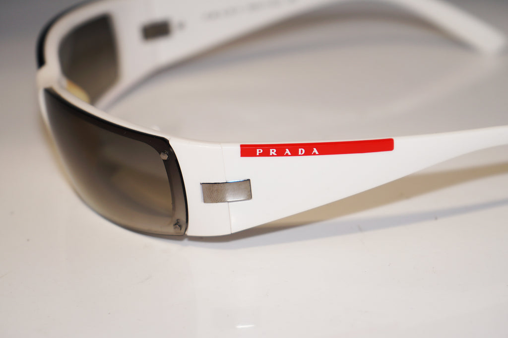 PRADA Mens Designer Sunglasses White Wrap SPS 06E 4AO-3M1 16041