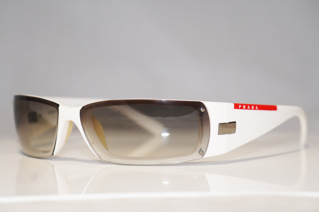 PRADA Mens Designer Sunglasses White Wrap SPS 06E 4AO-3M1 16041