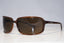 PRADA Vintage Mens Designer Sunglasses Brown Wrap SPR 06E 1BI-3N1 15989