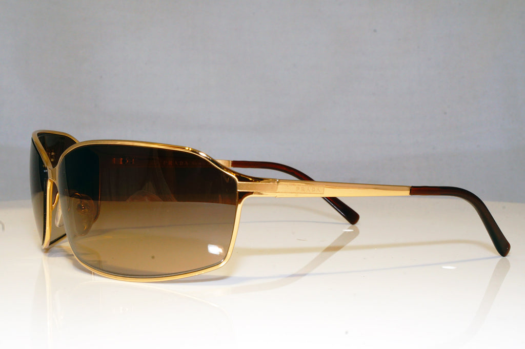 PRADA Mens Designer Sunglasses Gold Wrap SPR 58G 5AK-6S1 16993