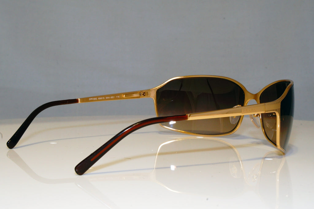 PRADA Mens Designer Sunglasses Gold Wrap SPR 58G 5AK-6S1 16993