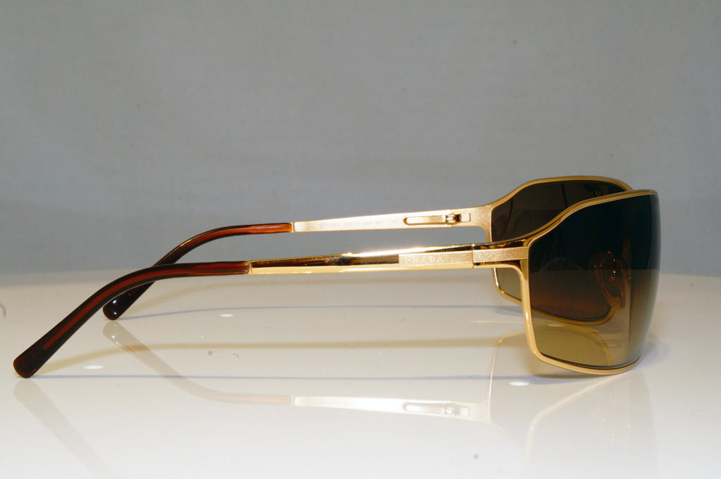 PRADA Mens Designer Sunglasses Gold Wrap SPR 58G 5AK-6S1 16993