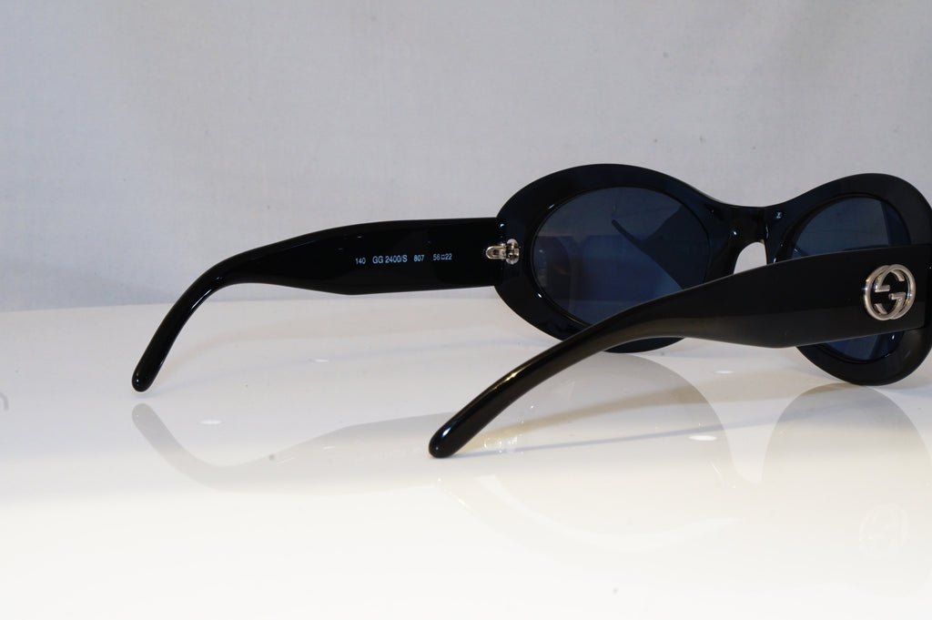 GUCCI Mens Vintage 1990 Designer Sunglasses Black Oval GG 2400 807 19920