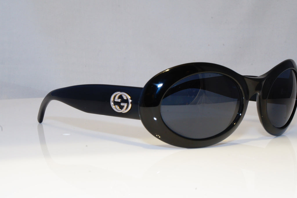 GUCCI Mens Vintage 1990 Designer Sunglasses Black Oval GG 2400 807 19920