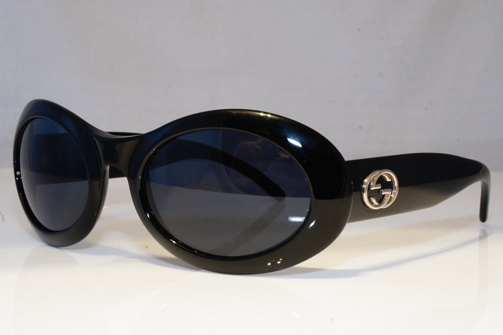 GUCCI Mens Vintage 1990 Designer Sunglasses Black Oval GG 2400 807 19920