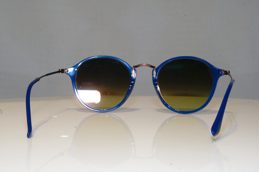 RAY-BAN Mens Unisex Mirror Designer Sunglasses Blue Round RB 2447 6250/70 17008