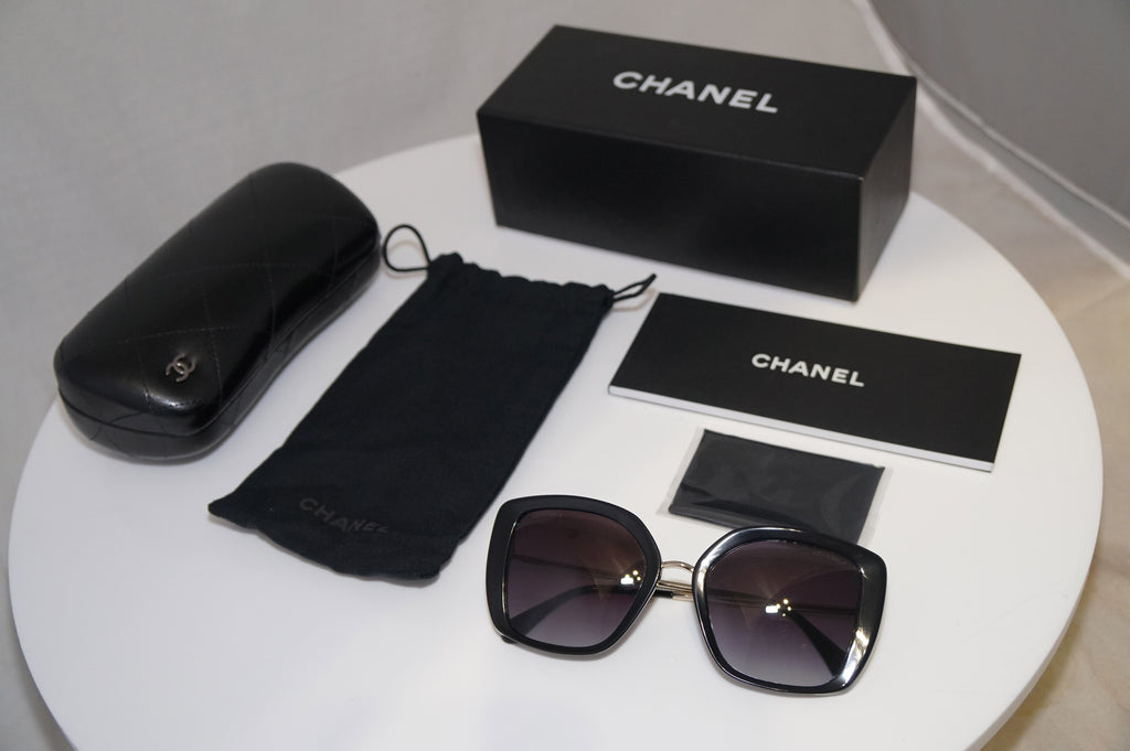 CHANEL Mens Boxed Designer Sunglasses Black Pilot 5401 622/S6 20530