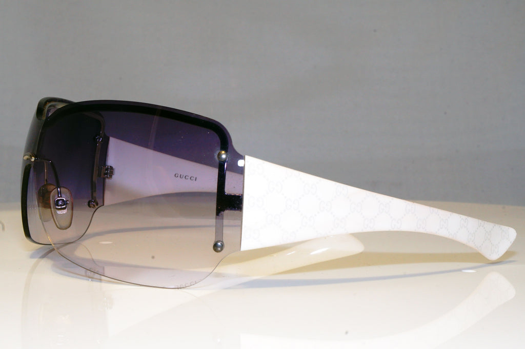 GUCCI Mens Designer Sunglasses White Shield GG 1825 BLYO0 16869