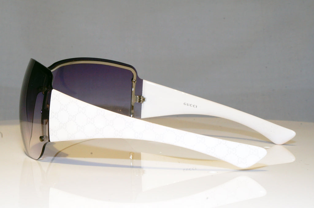 GUCCI Mens Designer Sunglasses White Shield GG 1825 BLYO0 16869