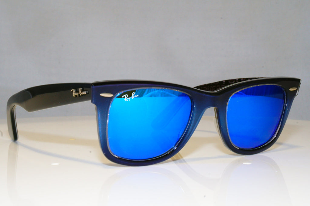 RAY-BAN Mens Mirror Designer Sunglasses Black Wayfarer RB 2140 1203/68 17022