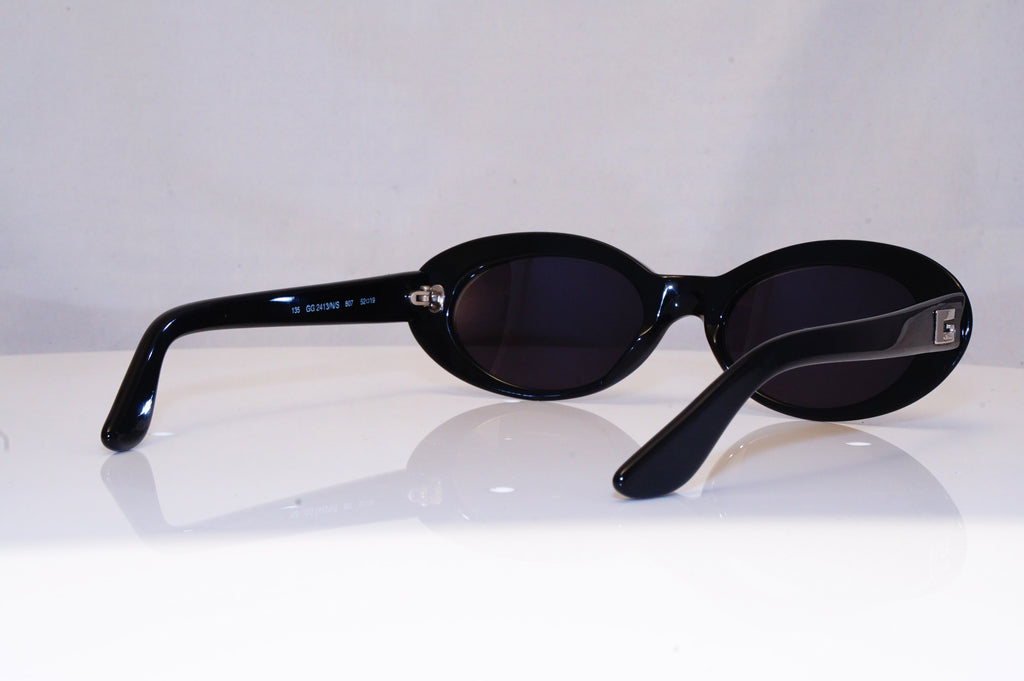 GUCCI Womens Vintage 1990 Designer Sunglasses Black Oval GG 2413 807 17778