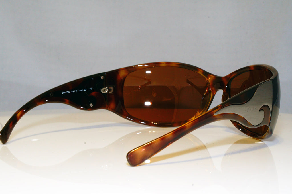 PRADA Womens Designer Sunglasses Brown Wrap SPR 03G 2AU-2Z1 16864