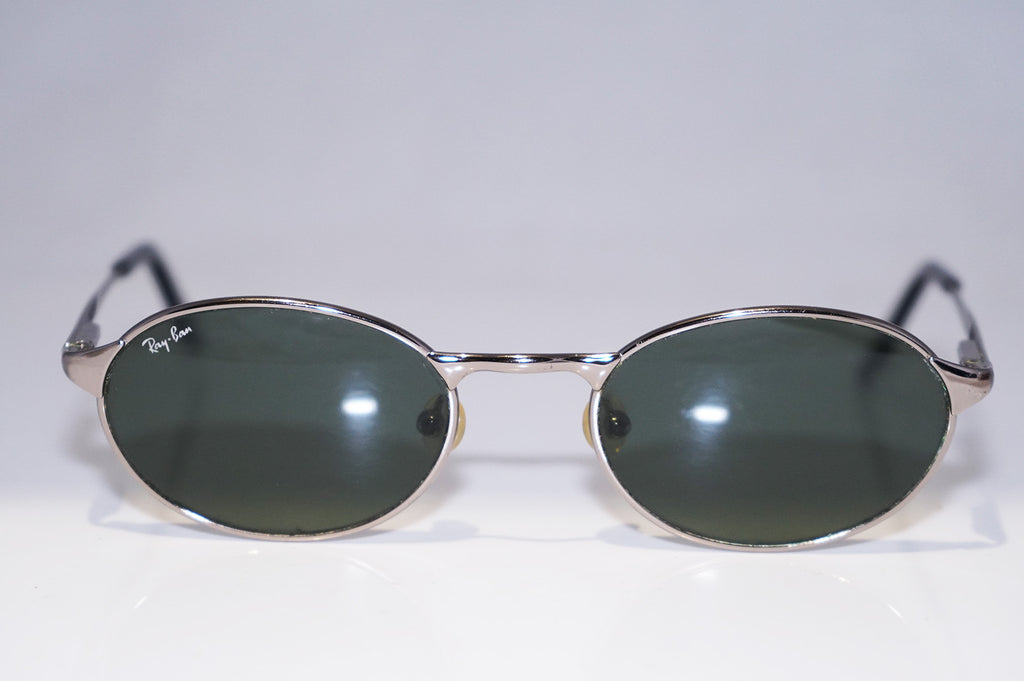 RAY-BAN Vintage Mens Designer Sunglasses Silver Oval RB 3002 W2839 14779